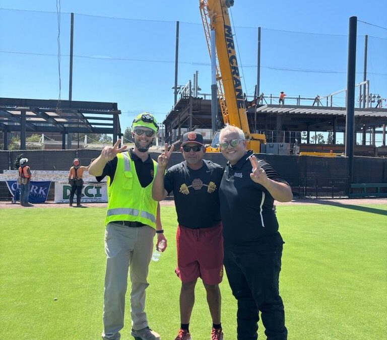Topping Out Ceremony for USC Baseball Complex