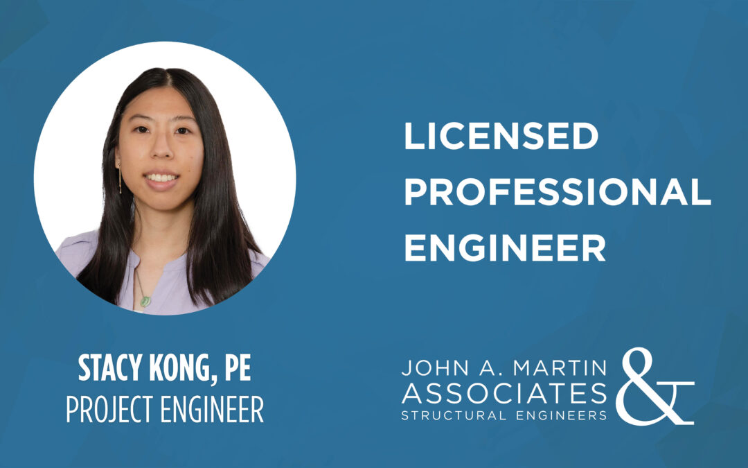 Stacy Kong has earned her Professional Engineer (PE) license!